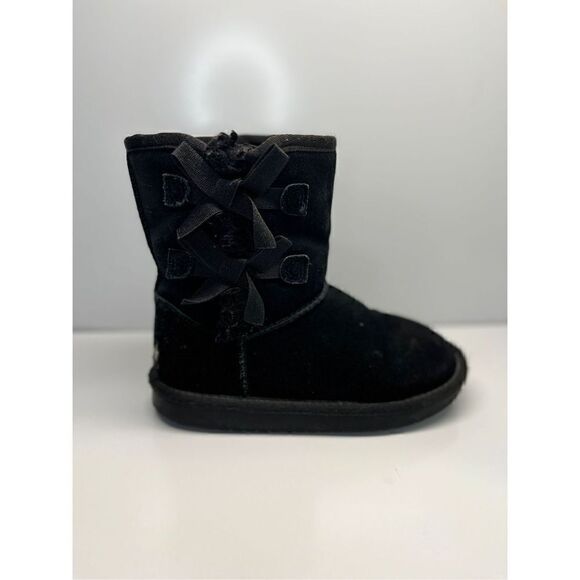 Koolaburra By UGG Child Toddler Size US 13 Short Fur Black Boots 1019372 - Picture 1 of 10